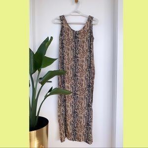 🐍 vintage snakeskin print maxi dress 🐍